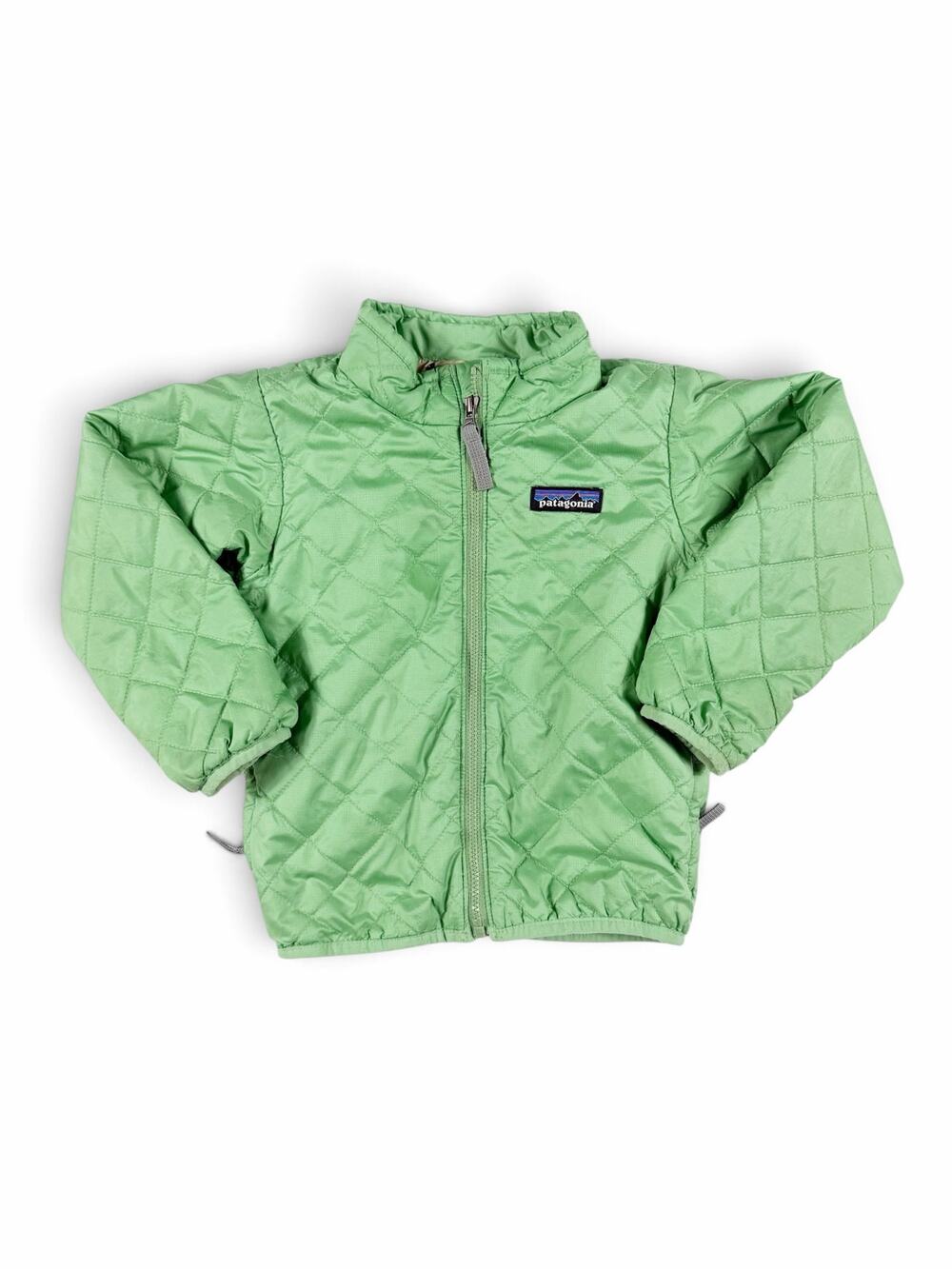 Patagonia Baby Nano Puff Jacket Green Fish Print Lined Insulated Size 3